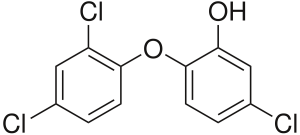 chemical structure of Triclosan